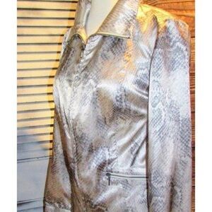 Weekends by Chico’s Sz 0 Snakeskin Pattern Jacket